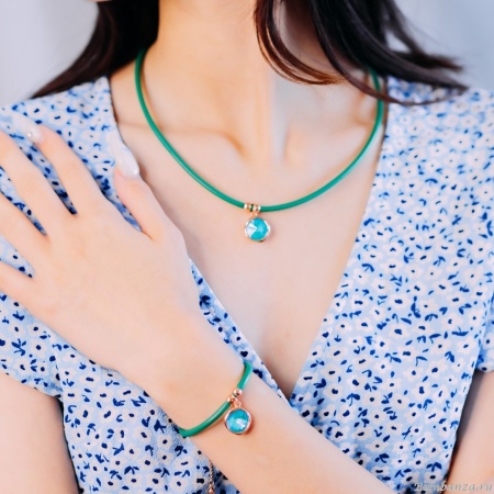 Браслет Fiore Luna, Aquamarine